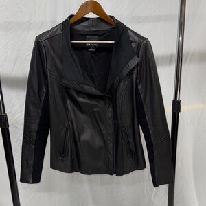 Trouve Women's Sleek Black Leather Jacket